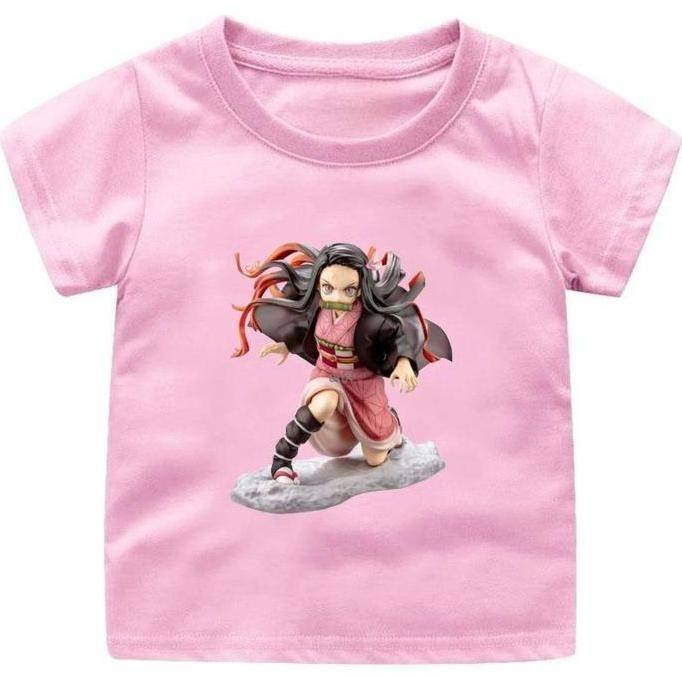DE152 >> baju kaos anak cewek perempuan anime nezuko baju atasan anak perempuan