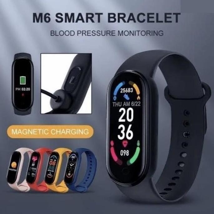 SmartWatch M6 Smartband Like Mi Band 2022 Anti Air Original 100