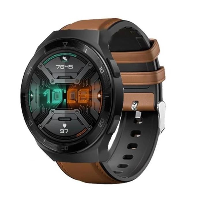 STRAP WATCH TALI JAM LEATHER RUBBER KULIT HUAWEI GT2E / GT 2E 46MM