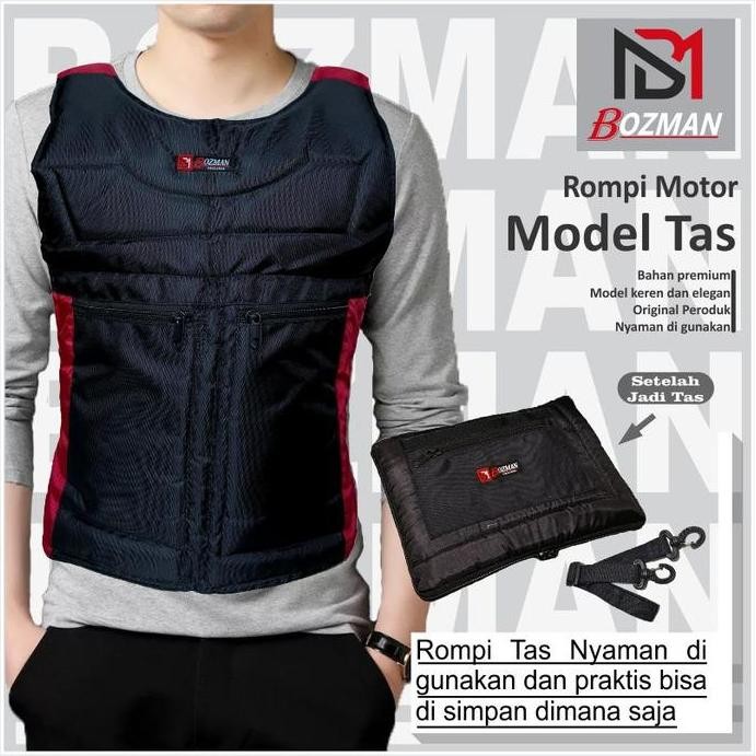 COD Rompi Motor Tas Anti Angin Pelindung Dada Cordura Premium