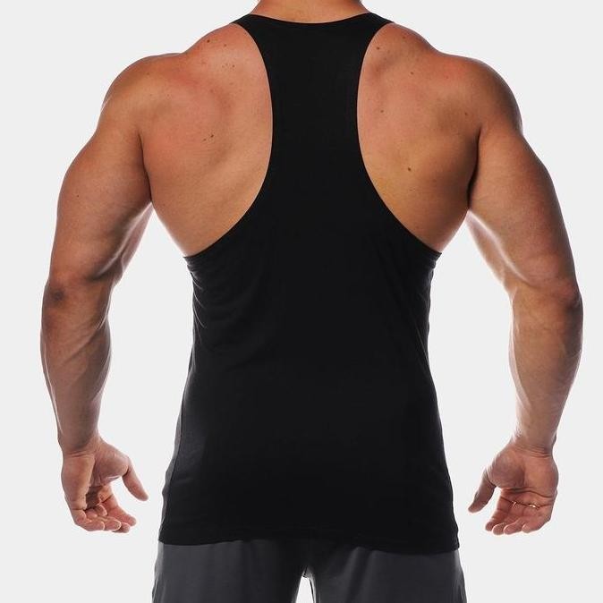 COD SINGLET GYM PRIA TALI KECIL KATUN STRINGER POLOS OVERSIZE BESAR BINAGARA SIZE TANKTOP OLAHRAGA S