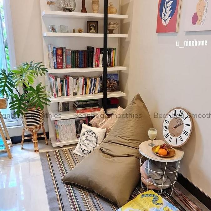 BEAN BAG PLUS ISI MURAH WATERPROOF WARNA SOLID KAIN POLYESTER IMPORT