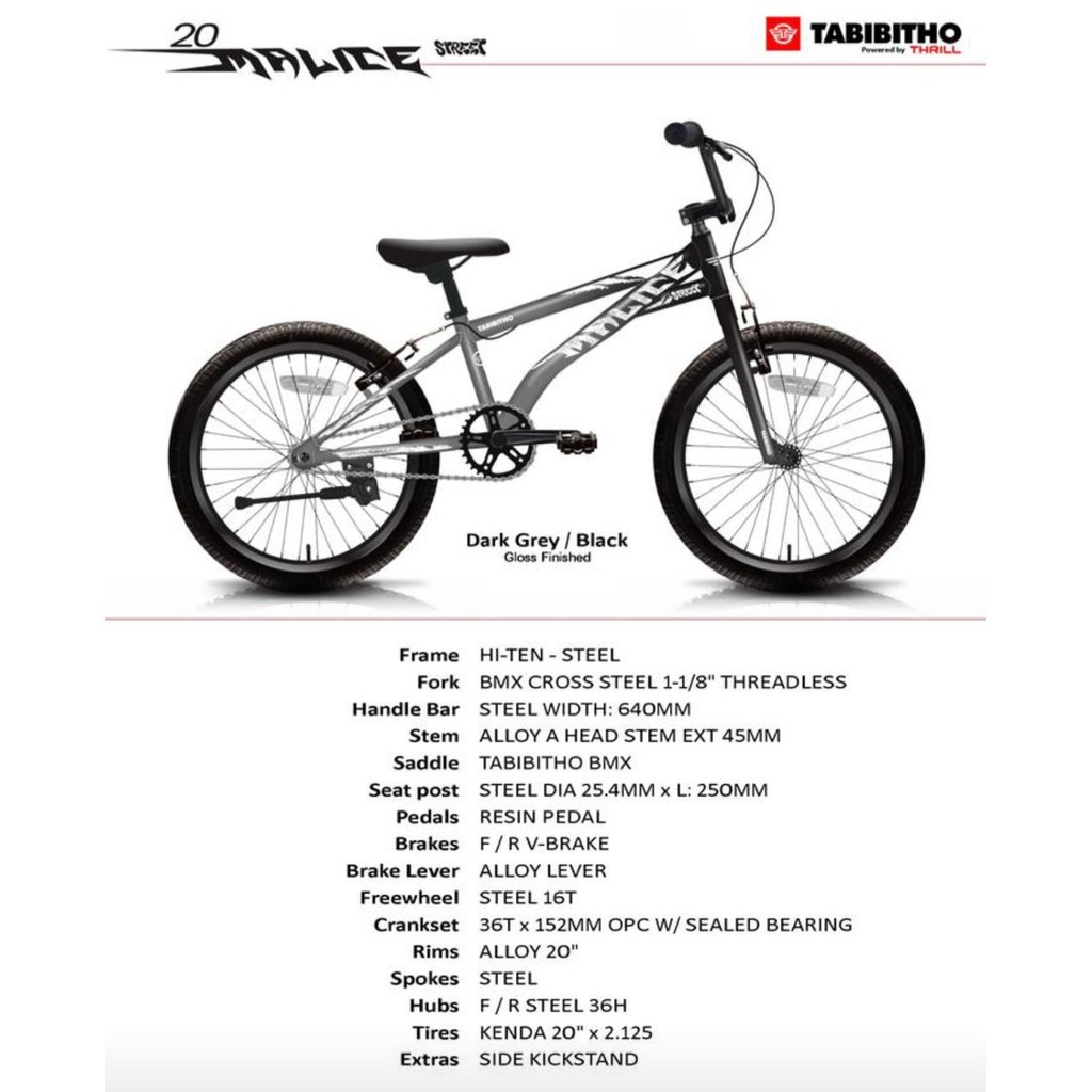 GOSEND Sepeda 20 BMX THRILL TABIBITHO MALICE STREET