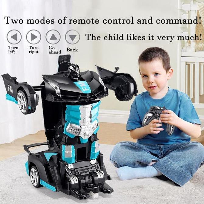 Lele Toy 1:14 jumbo Mobil remote control Mainan Anak Mobil Polisi Laki Perempuan Dapat Berubah Menja