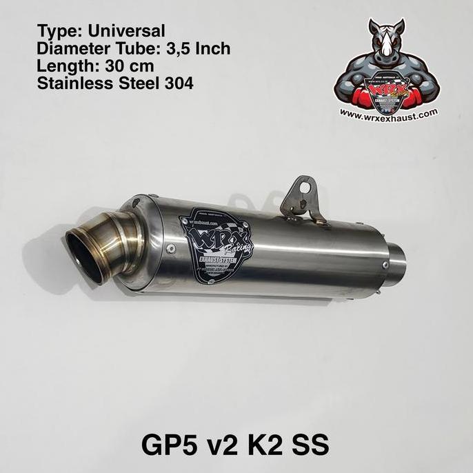* Knalpot Wrx Silincer Gp5 V2 K2 Ss //