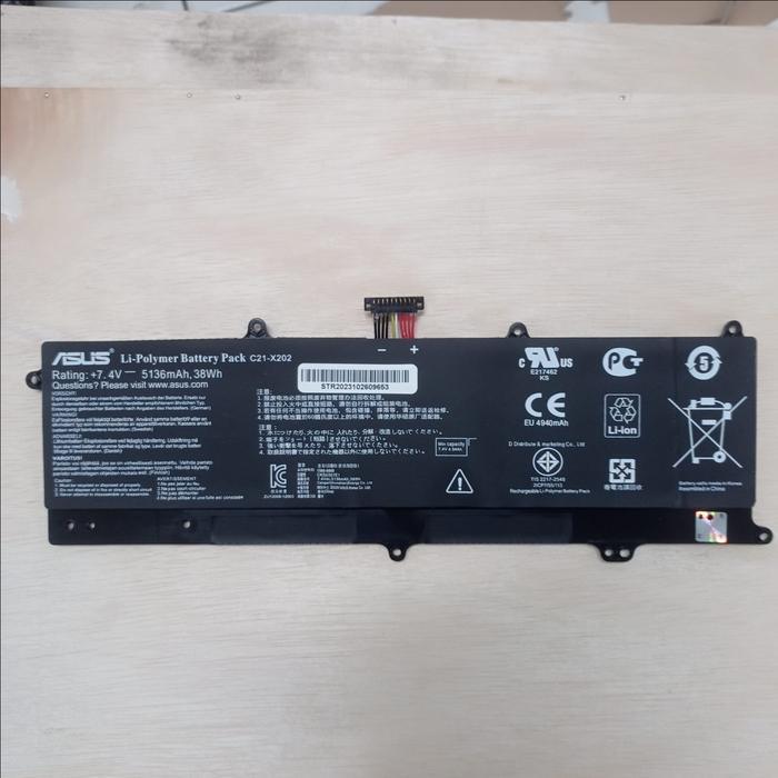 BONUS - Baterai Laptop Asus X-201 X-201E S200E C21-X202 X-201E Original