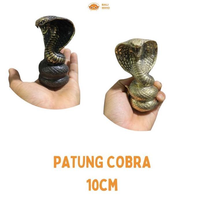 *:*:*:*:*] Patung Cobra Kuningan Tinggi 10 cm -  Patung Ular Cobra Kuningan -  Patung Kobra - Brass 