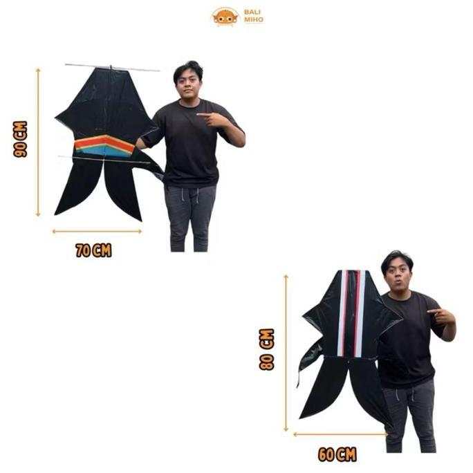 =+=+=+] Layangan Bebean plastik mini 70 x 80 cm meter - Bebean plastik Mini - Layangan Ikan Bali - L