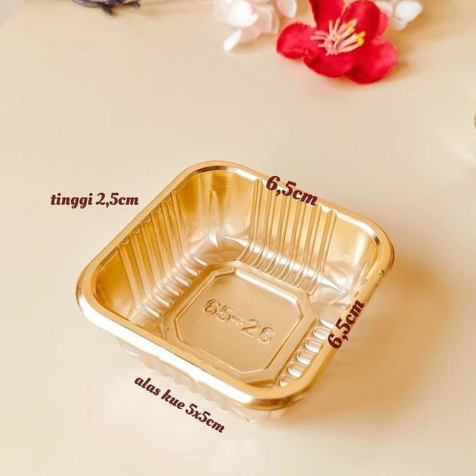 dBest- Mika tray mooncake 50gr mika tray warna gold tray mooncake