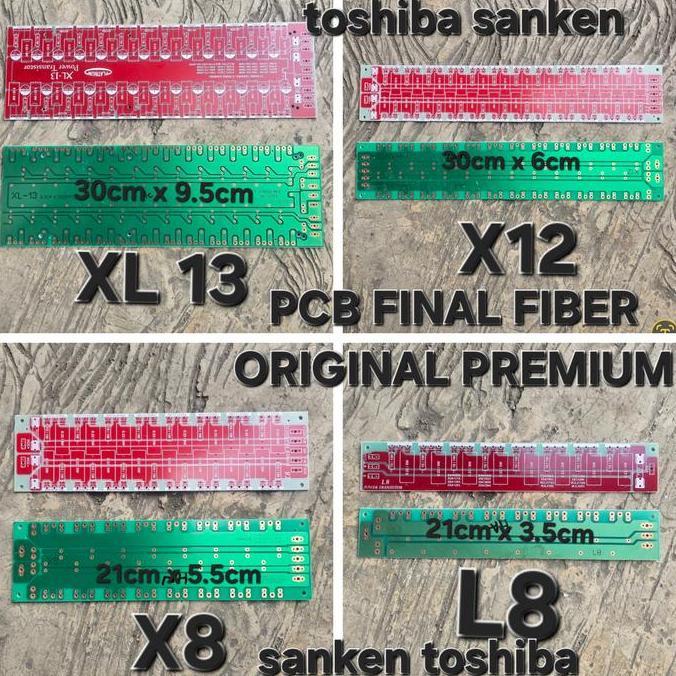 ORIGINAL PREMIUM FIBER FINAL PCB  LINE TRANSISTOR TOSHIBA SANKEN TIP MJL PARAREL FINAL POWER AUDIO A