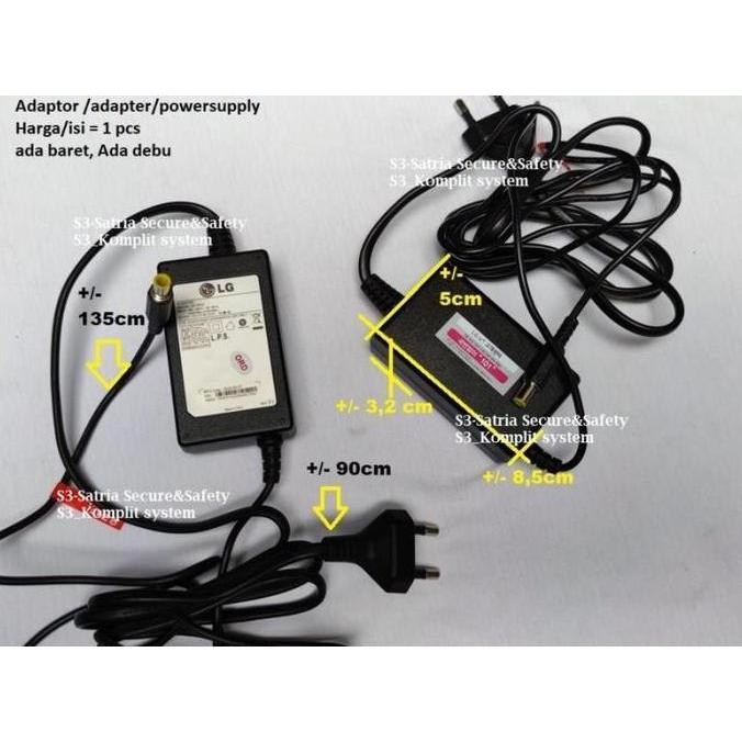 Suply- Komponen Elektronik Adapter Charger Adaptor Lcd Led Monitor Lg 12V 2A Dc 12.0V 2.0A Dc12V 12V