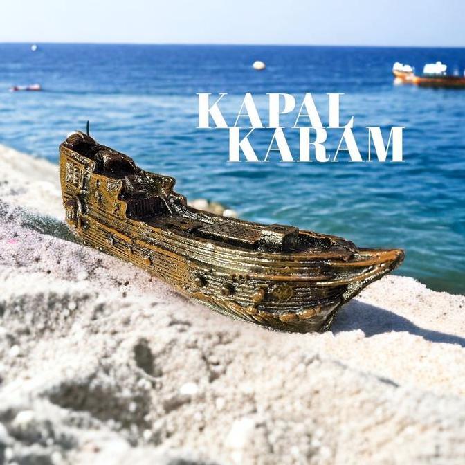 New- Hiasan Aquarium Kapal Karam Bajak Laut Tenggelam