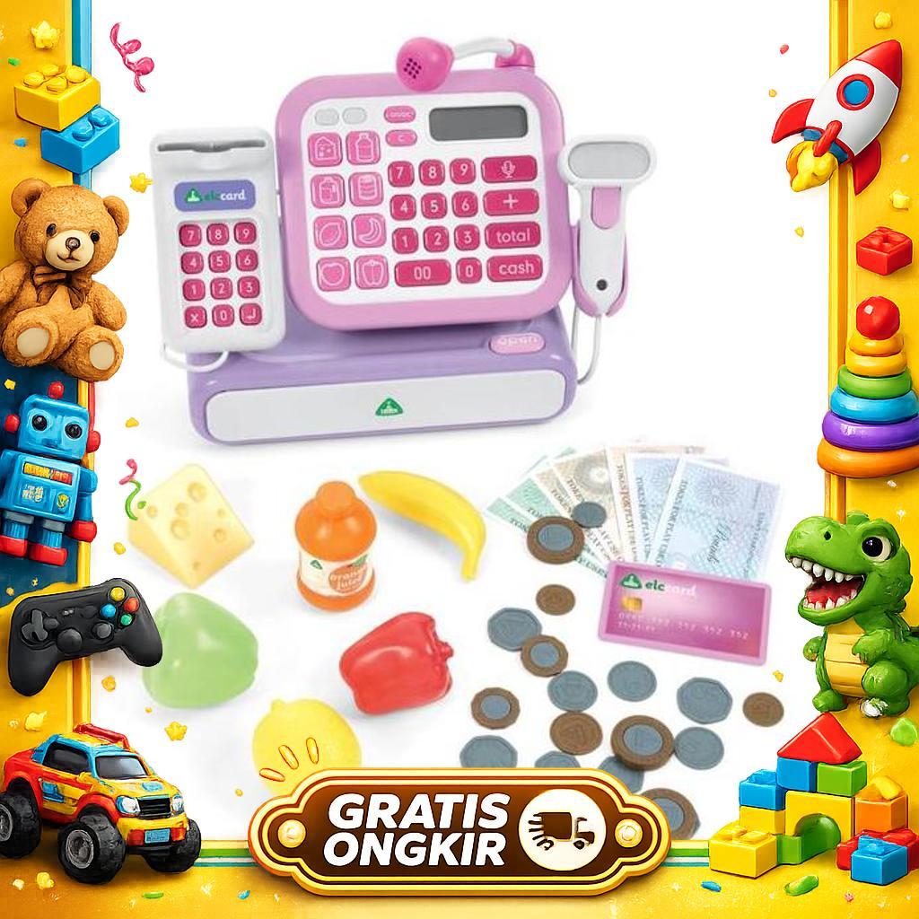Elc Cash Register Pink - Mainan Edukasi Aktivitas Kasir Anak