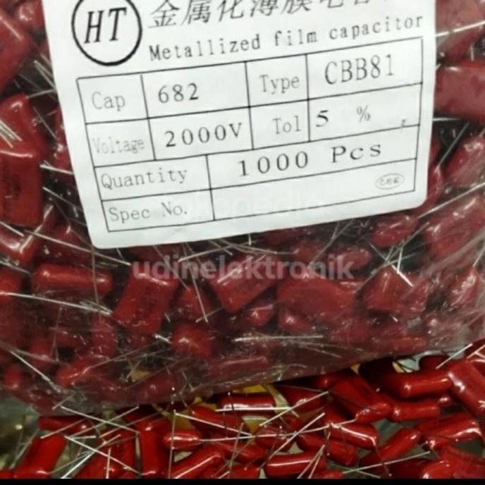 KAPASITOR TV 682 1600 682 1600V 1.6KV BUKAN 2000V 2KV