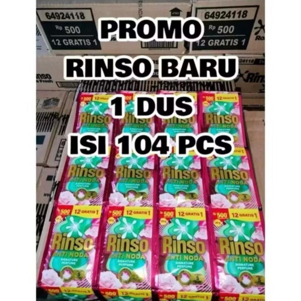 Sale Rinso Cair 1 Dus / Rinso Renceng 1 Dus 20 Ml Isi 104 Sachet Anti Noda