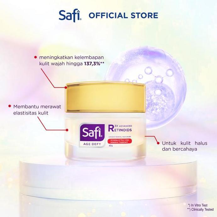 [Paket Lengkap Cleanser, Serum, Pelembap] Safi Age Defy 3X Advanced Retinoid Series (Cleanser 100Gr,