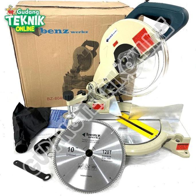 PALMOWI (BZ-8040 BENZ) Mitter Saw 10" BZ8040 BENZ / Mittersaw Pemotong Potong Aluminium Mesin Miter 
