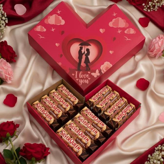 Foolix- Hampers Love Coklat Silverqueen Chunky Blackthunder