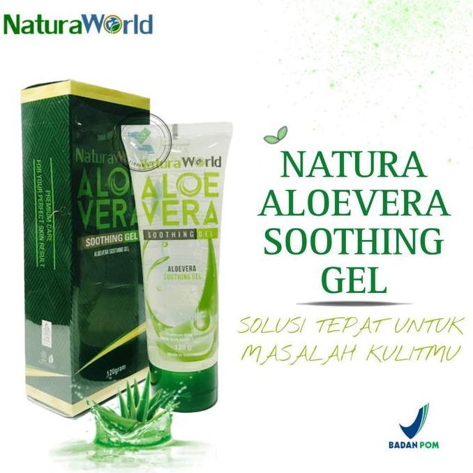 ALOEVERA BY NATURAWORLD / NATURA ALOE VERA SOOTHING GEL PELEMBAB WAJAH 120 ML BPOM BS