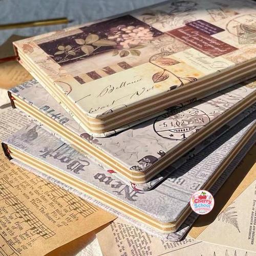 Notebook Aesthetic Retro Buku Diary Aesthetic Hardcover Buku Tulis Sekolah Buku Catatan Korea Notepa