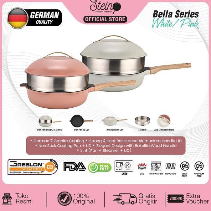 NEW Panci Kukus Steincookware Bella Series Granite Coat Kukusan Stein Pot