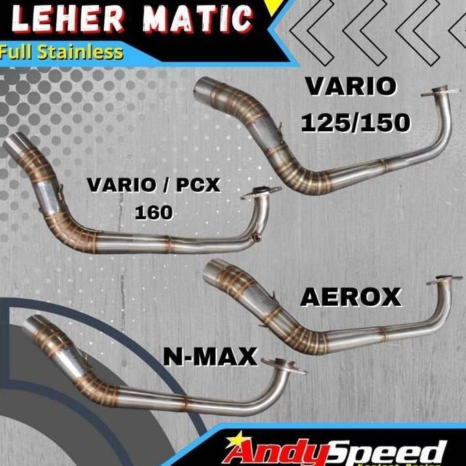 LEHER KNALPOT MATIC stainless andy speed