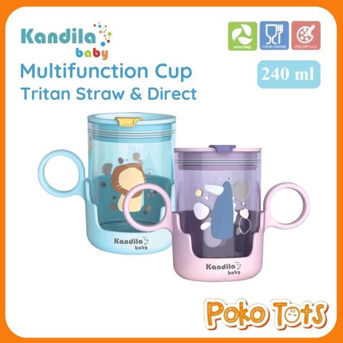 Kandila Baby Multifunction Cup Tritan Straw & Direct 240ml KDL007-6 Botol Minum Anak