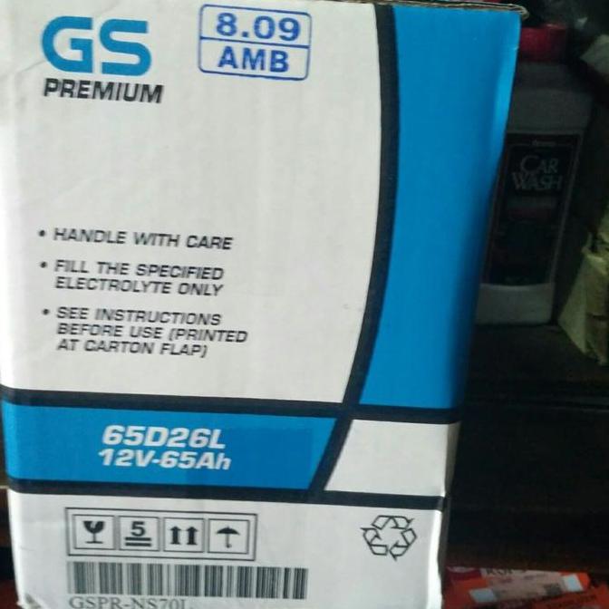 Promo aki GS ASTRA type NS70L 12v - 65 amper + air zuur khusus gosend Diskon