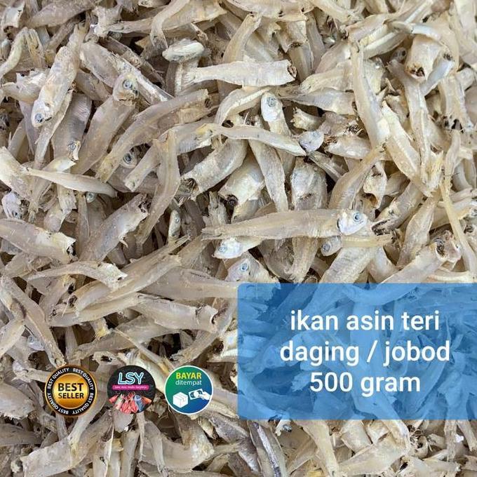 ikan asin teri daging / teri jobod super 500 gram
