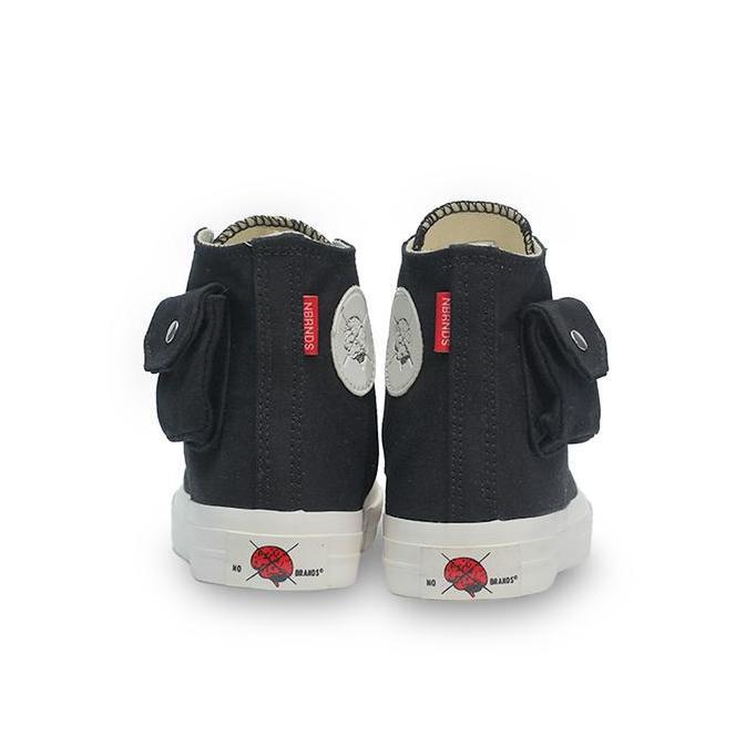 Vanto- Sepatu Cargo Nobrands Footwear Polos Black White Hh Tps Cargo Hitam Putih Sneakers Pria Nita 