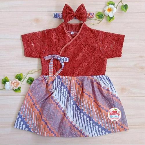 Hanbok Anak / Hanbok Batik / Hanbok Brokat warna Teracota