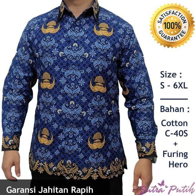 [CUCI GUDANG] Seragam Batik PNS Pria KORPRI C50s - Badan Furing Hero