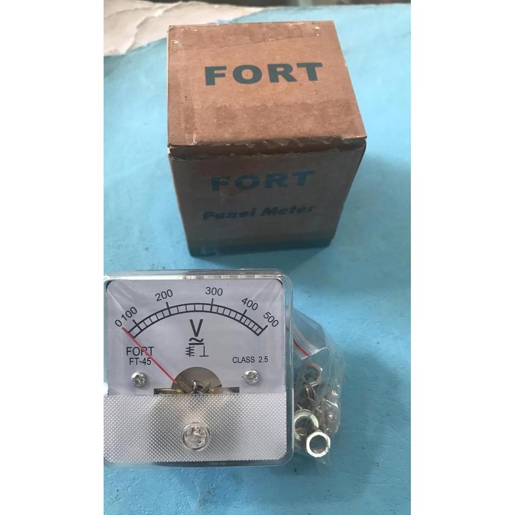 VOLTMETER 45X45 FORT 500V - VOLT METER - PANEL METER FORT FT-45 500V