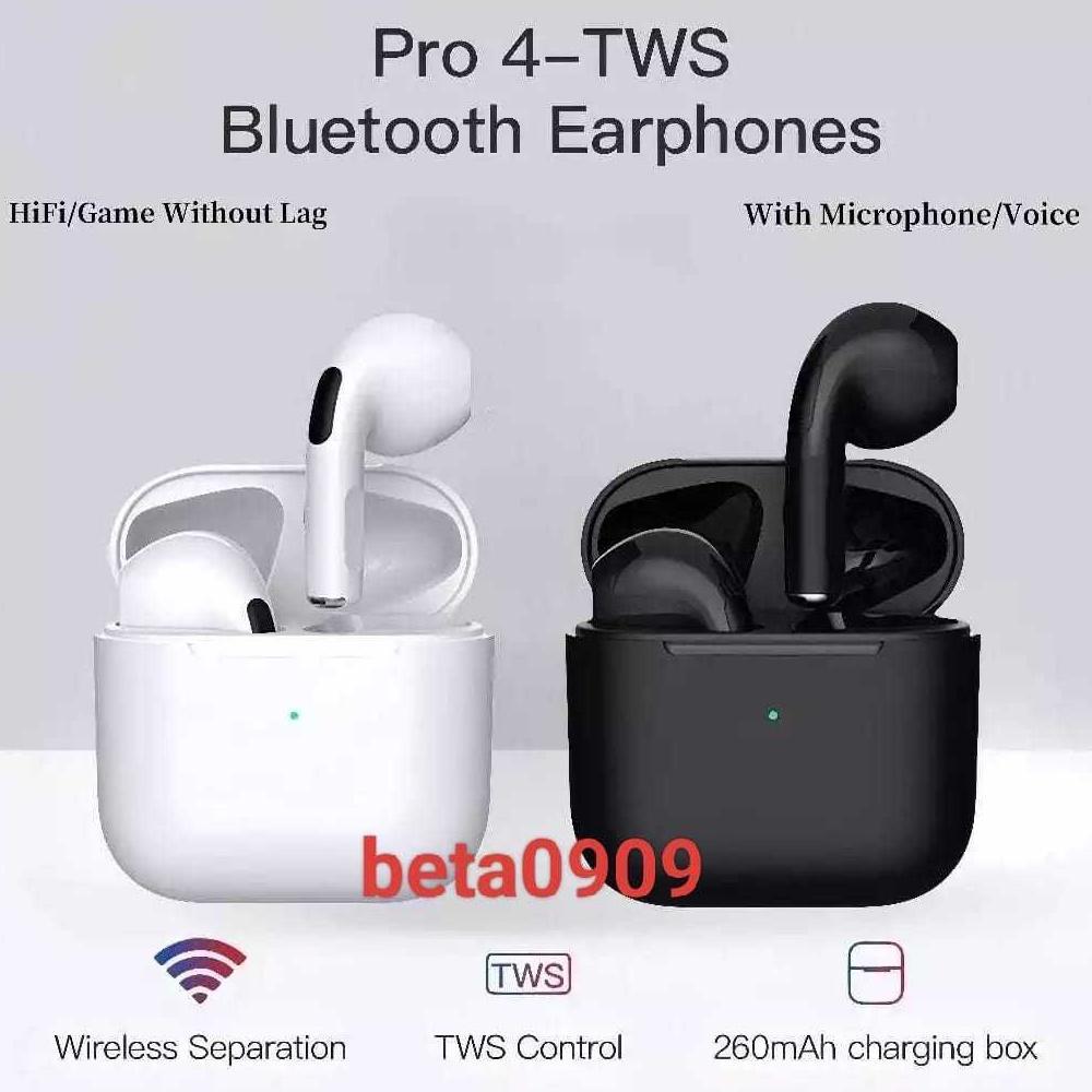 Original Headset Tws Pro 4 Headset Bluetooth Tws With Mic Smart Touch Control Earphone Bluetooth Hif