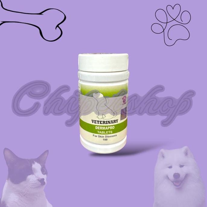 RAIDALL DERMAPRO TABLET OBAT ANTI JAMUR GATAL PADA PUPPY ANAK ANJING 1 BOTOL 100 TABLET