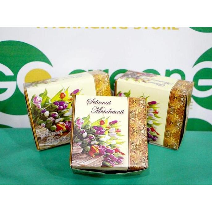 DUS SNACK MOTIF BATIK UK 12X12 KECIL SNACK BOX ECERAN KARDUS KUE MURAH