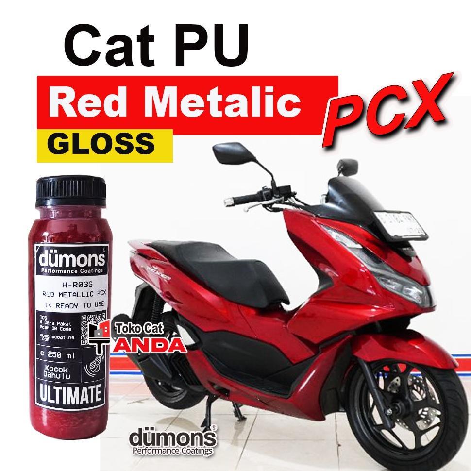 Cat PCX Merah gloss 250ml - Dumons Red PCX Metalic glossy - Cat merah PCX Best