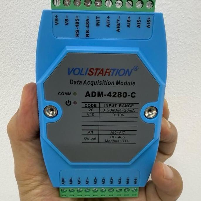 MODBUS RTU RS485 - Voltage 0-10 Volt to Modbus RTU RS485 ADM-4280-V10