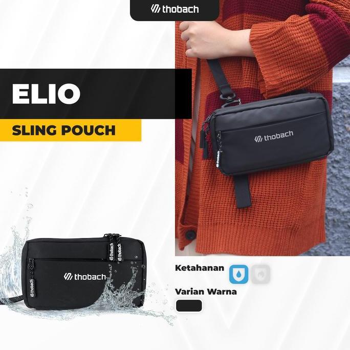Lansungkirim- Sling Pouch Dopet Bimo Anti Air Pria Nita Elio Thobach Hitam