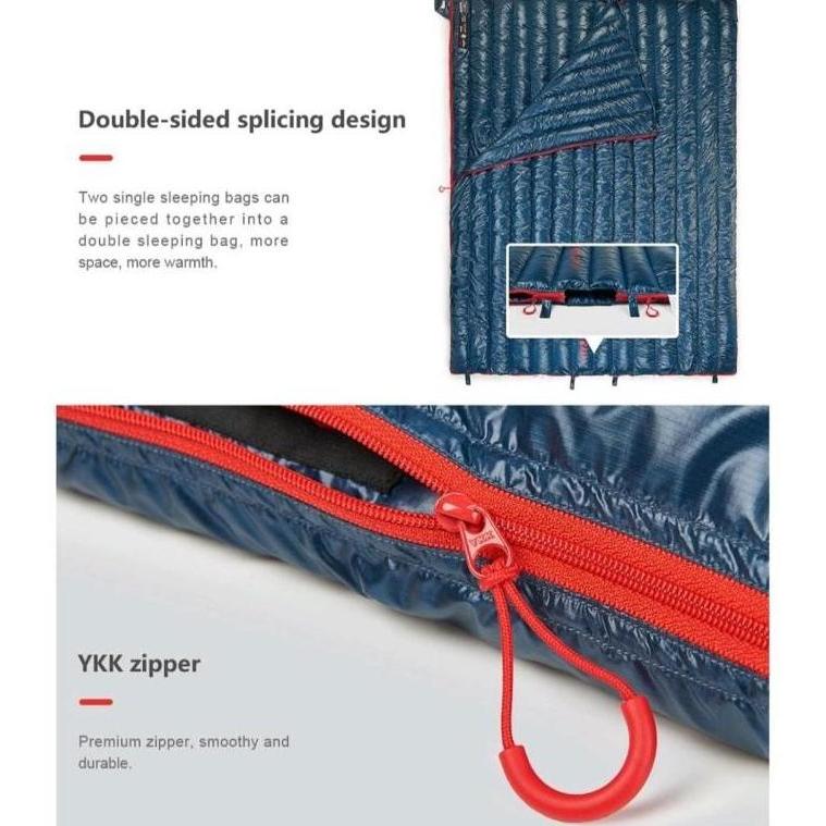 NATUREHIKE SLEEPING BAG GOOSE DOWN CW280 NH17Y010-R BULU ANGSA