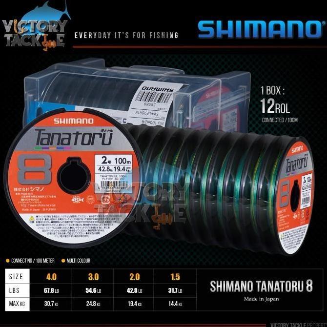 TERBARU - SENAR PANCING / PE Shimano TANATORU X8 CONNECTING MULTICOLOR JAPAN Reel Joran