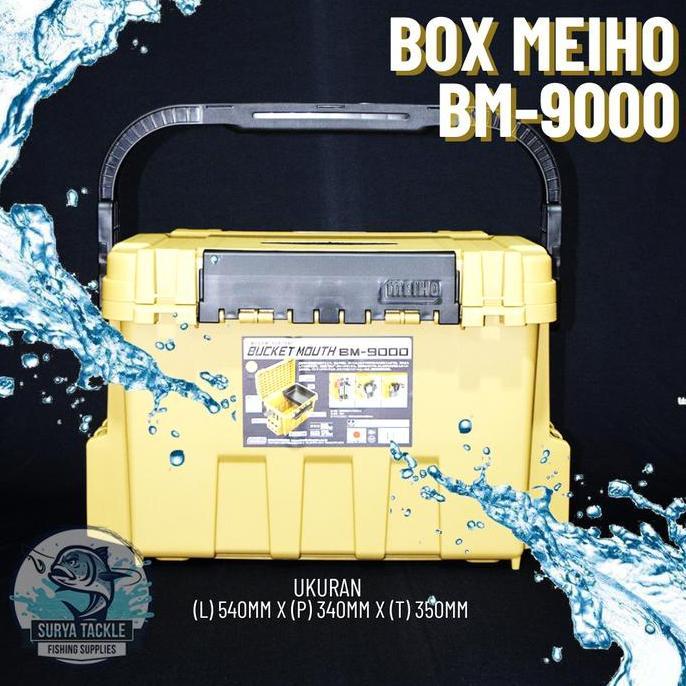 Kotak Pancing/Tackle Box Meiho Bucket Mouth 9000/BM 9000 Ocher
