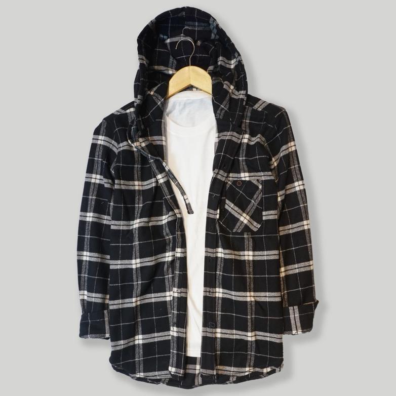 Cash Back Twenty Six Kemeja Flanel Unisex  Kupluk Flanel Pria Flanel Wanita Kemeja Gratis Ongkir Kem