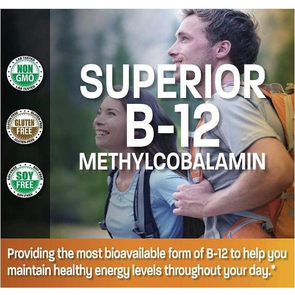 Methyl B12 5000 Mcg Vitamin B12 Methylcobalamin Lozenges + Super B Vit