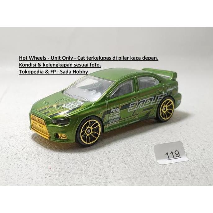 HOT WHEELS HOTWHEELS 2008 LANCER EVOLUTION X HIJAU UNIT ONLY S2025