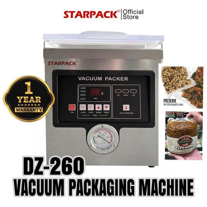 STARPACK DZ260 - VACUUM CHAMBER SEALER / VAKUM SEALER / MESIN PENGEMAS VAKUM (SEALER +VACUUM)