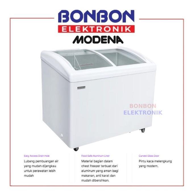 Bestseller- Modena Sliding Glass Freezer 336 Liter MC 0335 / MC0335 Cooler Box
