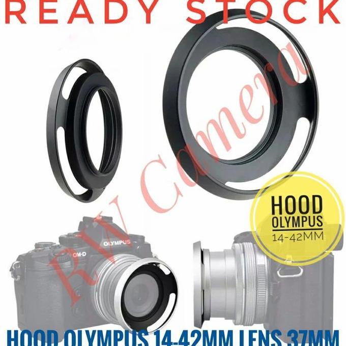Metal Lens Hood 37mm Lensa Olympus 14-42 mm 14-42mm wide angle Olimpus Happyshopping