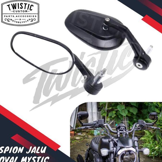 * Spion Jalu Oval Motor Custom Mystic W175 Xsr Benelli Vespa Universal *