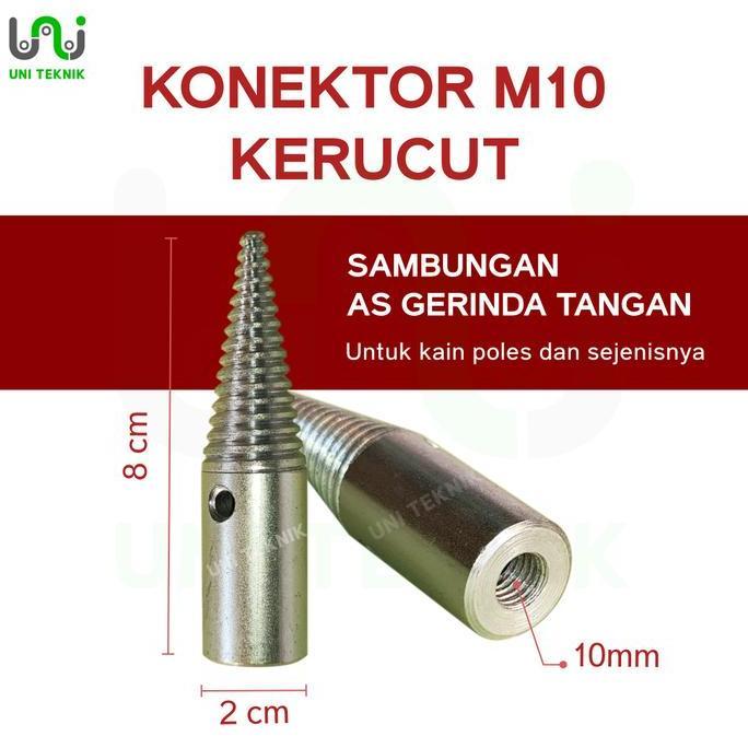 Pilihan - As Kerucut Konektor Gerinda Tangan / Sambungan Kerucut Gerinda Tangan / Adaptor M10